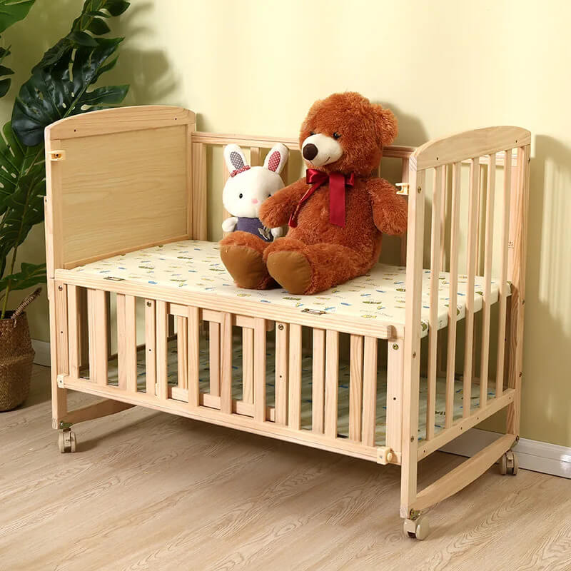 Multifunctional Solid Wood Baby Crib