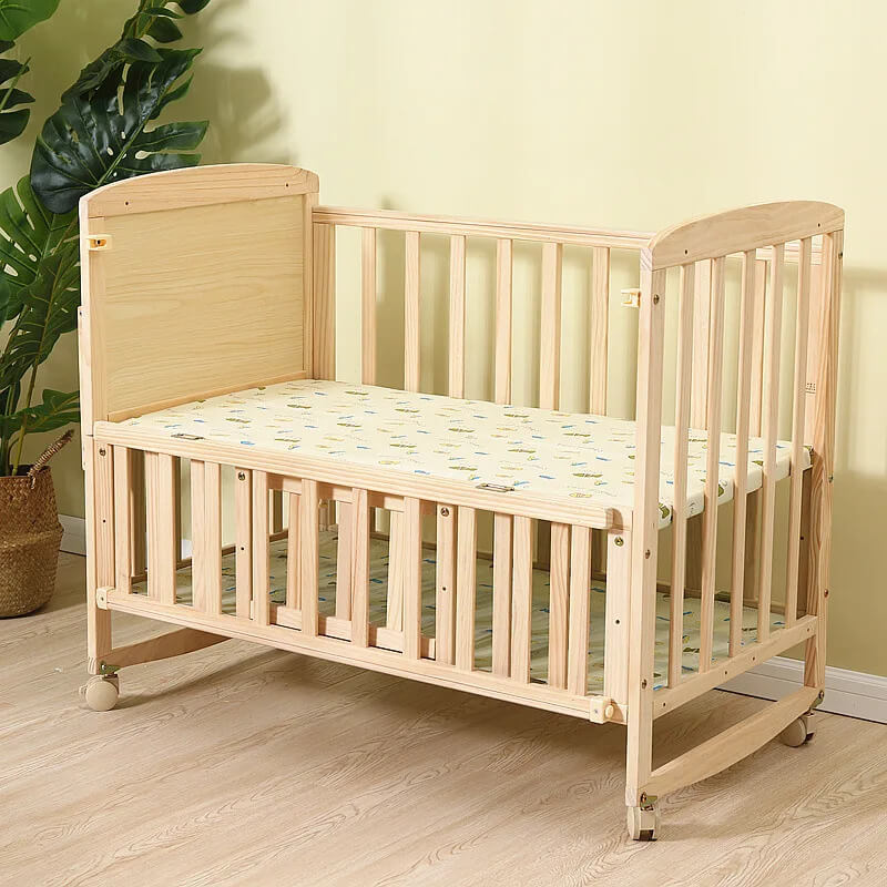 Multifunctional Solid Wood Baby Crib